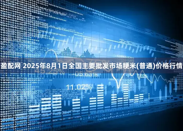盈配网 2025年8月1日全国主要批发市场粳米(普通)价格行情