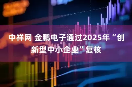 中祥网 金鹏电子通过2025年“创新型中小企业”复核
