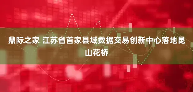 鼎际之家 江苏省首家县域数据交易创新中心落地昆山花桥